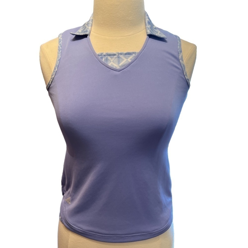 ADIDAS GOLF Sleeveless Polo Fitted Top Stretch Lavender NWOT Size Medium‌‌‌‌‌‌‌‍